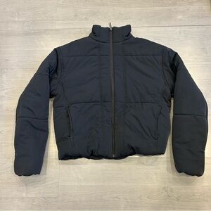 Travis Mathew Puffer Jacket Womens XS Mont Blanc Black Full Zip